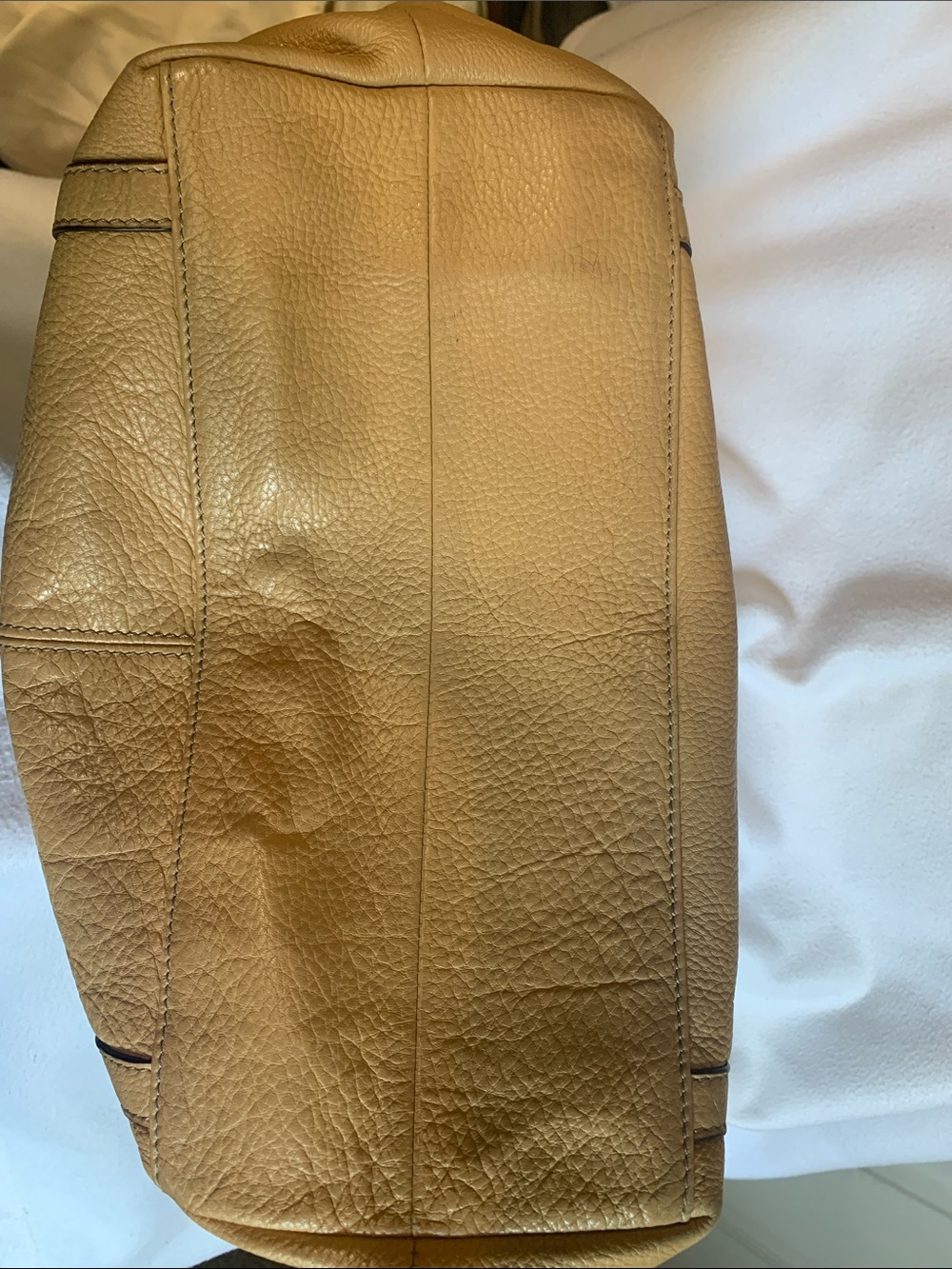 Tignanello leather purse 12” across, 9” deep - Picture 11 of 11